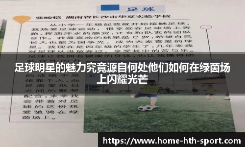 足球明星的魅力究竟源自何处他们如何在绿茵场上闪耀光芒